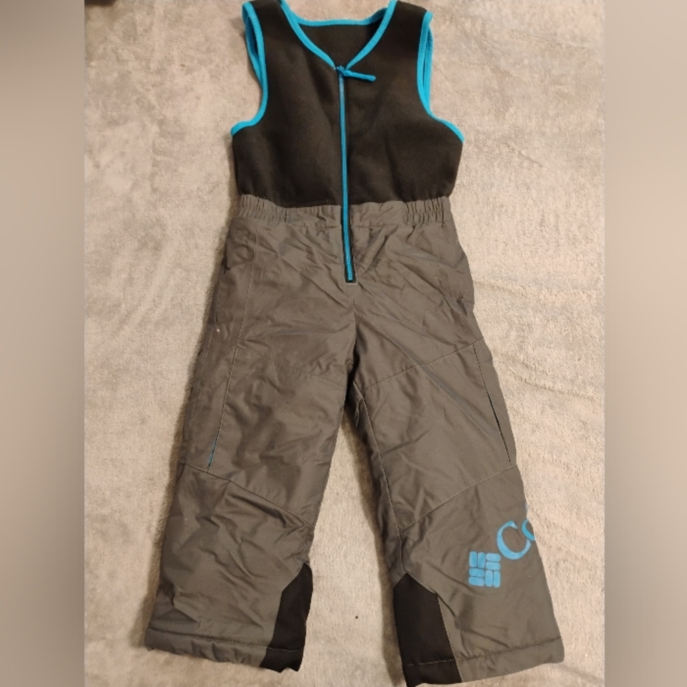 Columbia Kids' Gray and Black Snow Bib